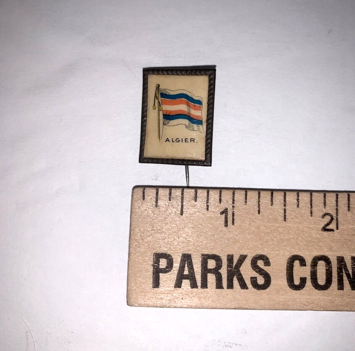 Vintage Java Coffee Souvenir Country Flag (Algier) Pinback