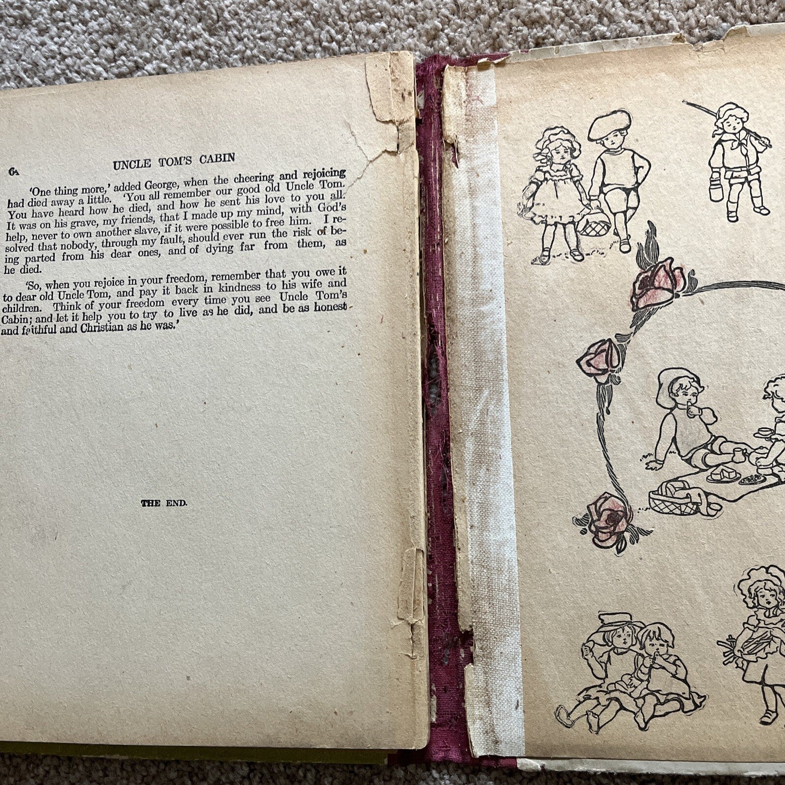 UNCLE TOM'S CABIN BY HARRIET BEECHER STOWE M.A. DONOHUE #182 YOUNG FOLKS EDITION