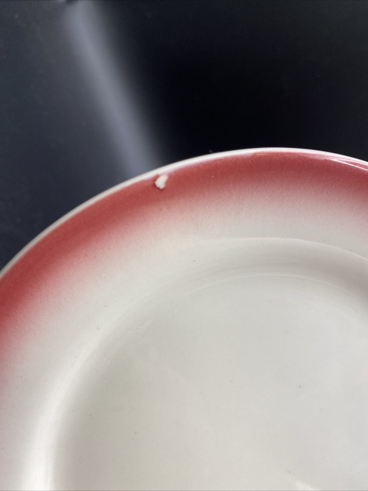 5.5" Vintage Homer Laughlin Small red rim Bread Plate