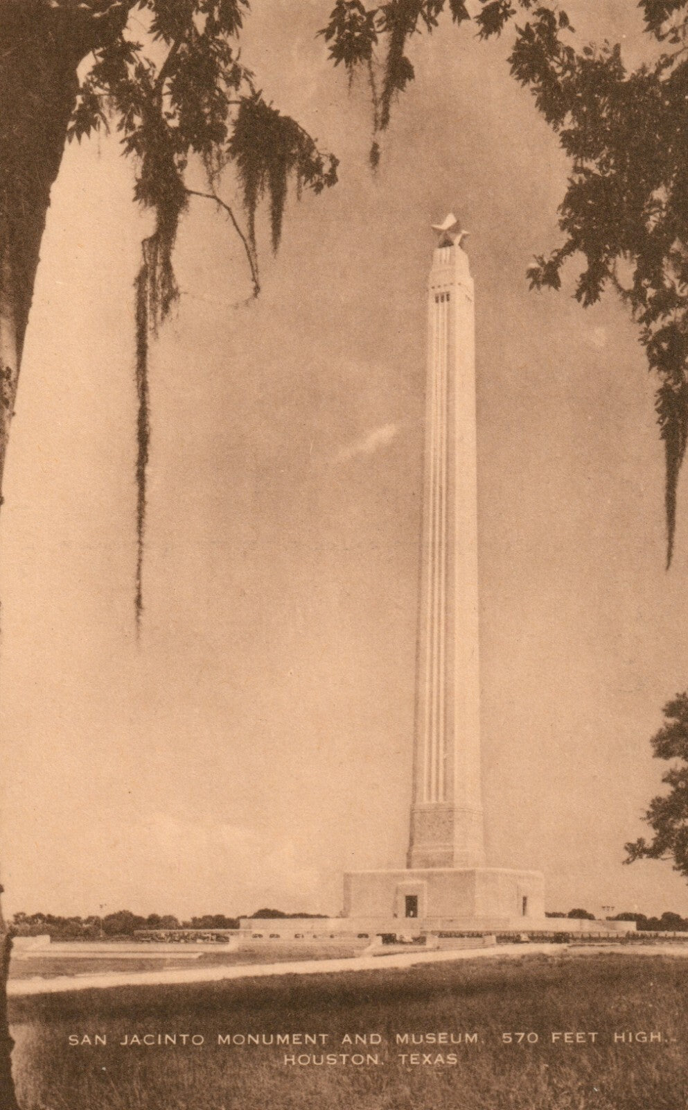 San Jacinto Monument Museum Houston Tex Texas TX Postcard  