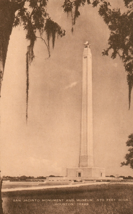 San Jacinto Monument Museum Houston Tex Texas TX Postcard  