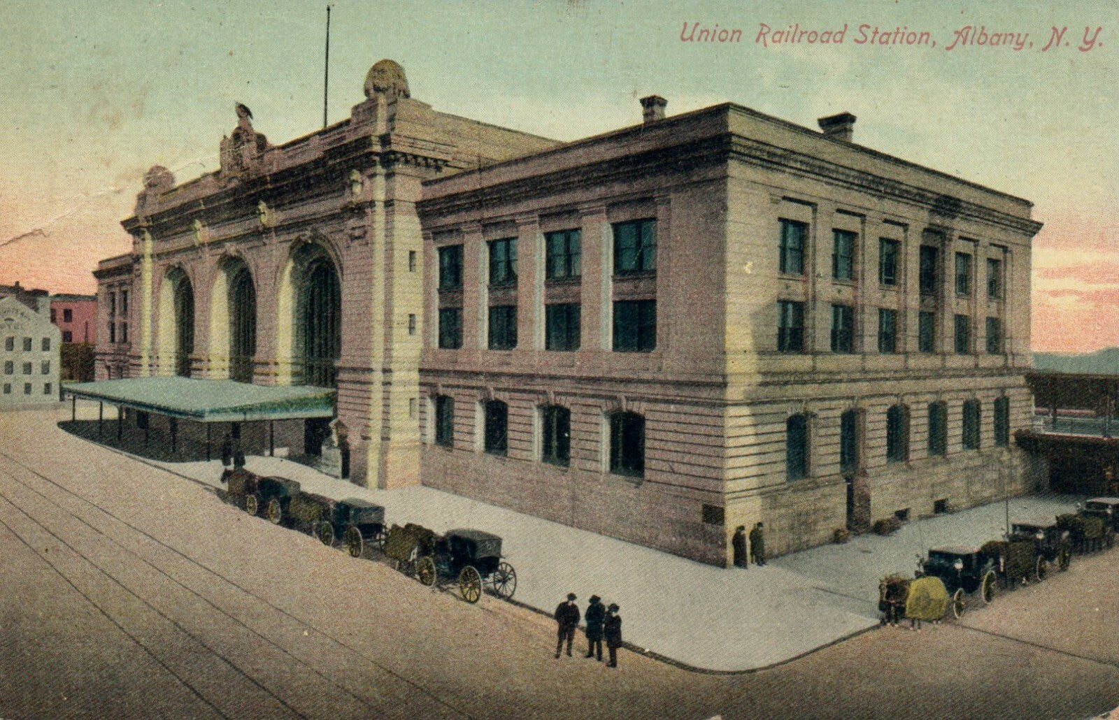 Union Railroad Station Depot Albany New York NY RR  Postcard