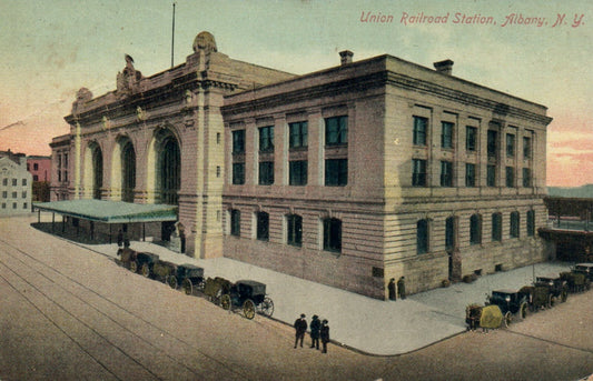 Union Railroad Station Depot Albany New York NY RR  Postcard