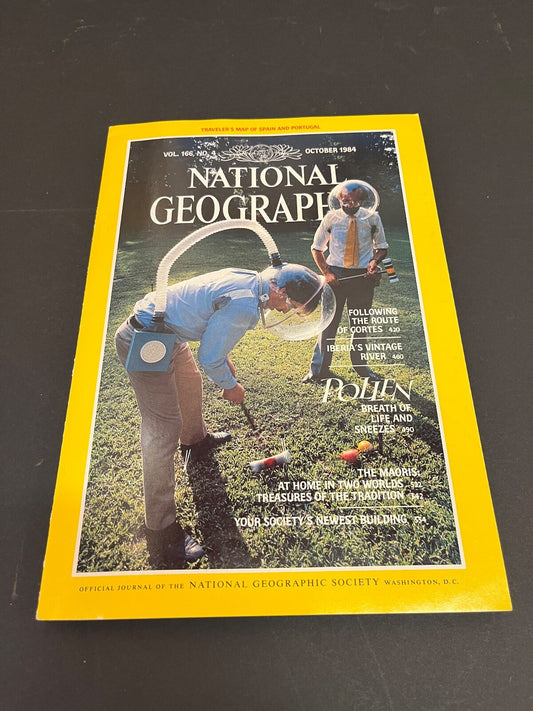 October  1984 National Geographic Iberia's River Route of Cortes Pollen  Maoris