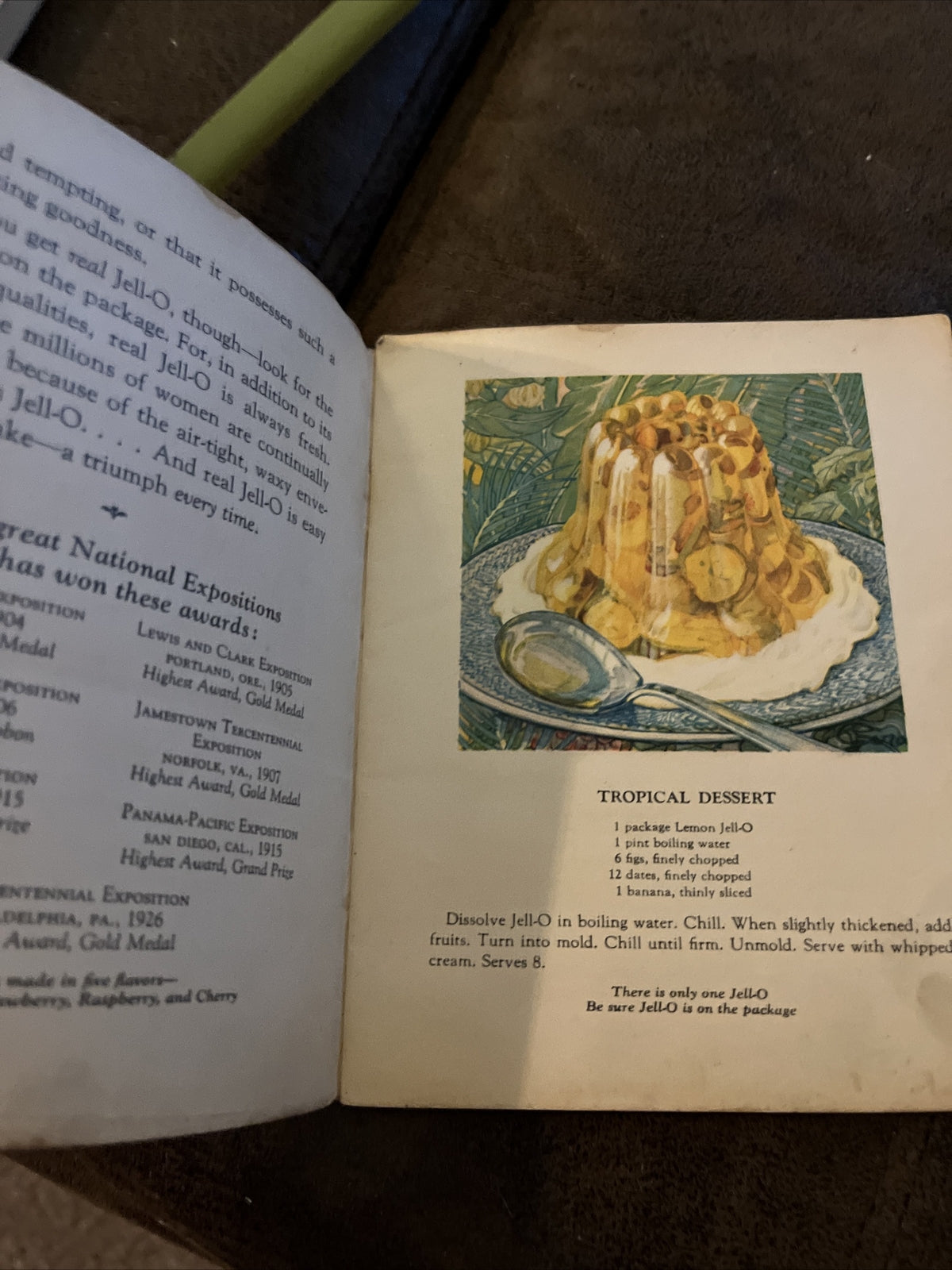 Vintage 1928 Jell-o "Brings Dozens of Answers" Recipe Booklet