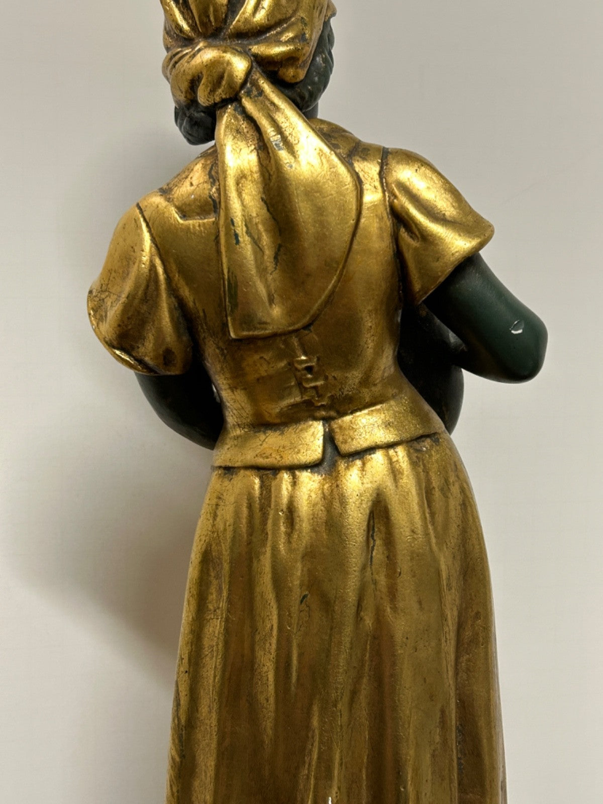 Vintage Girl with Cat by Gebroeders Van Paridon Vintage Sculpture Girl Animal