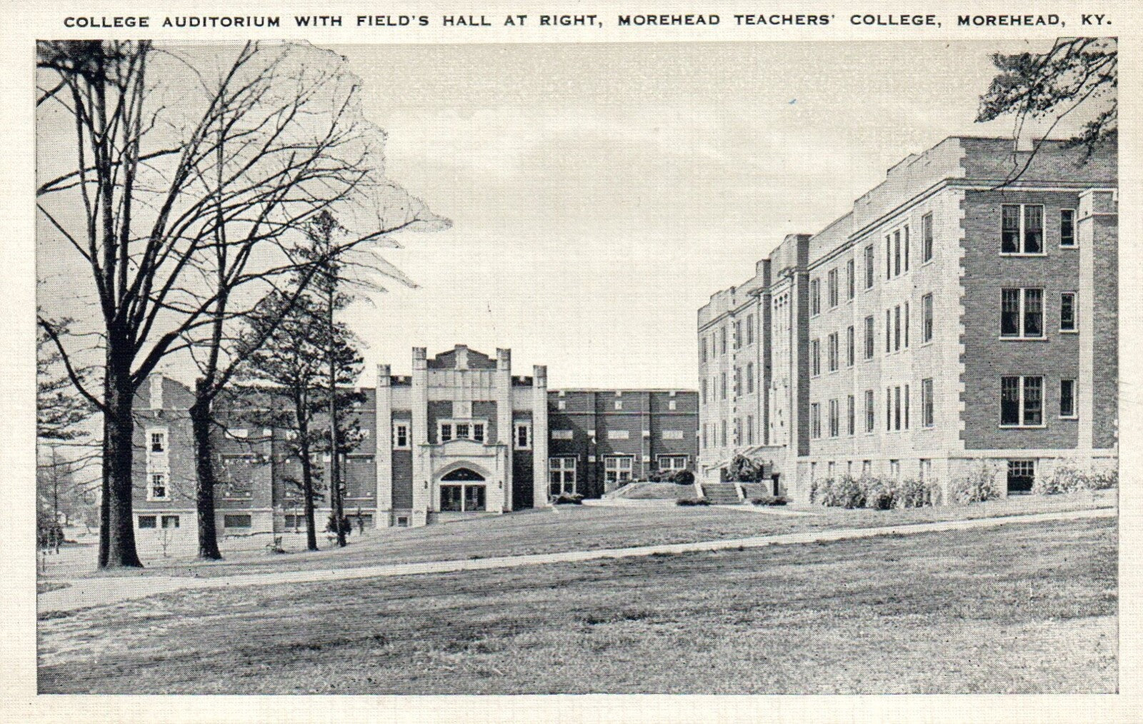 College Auditorium Field's Hall Morehead Teachers College KY Kentucky  Postcard