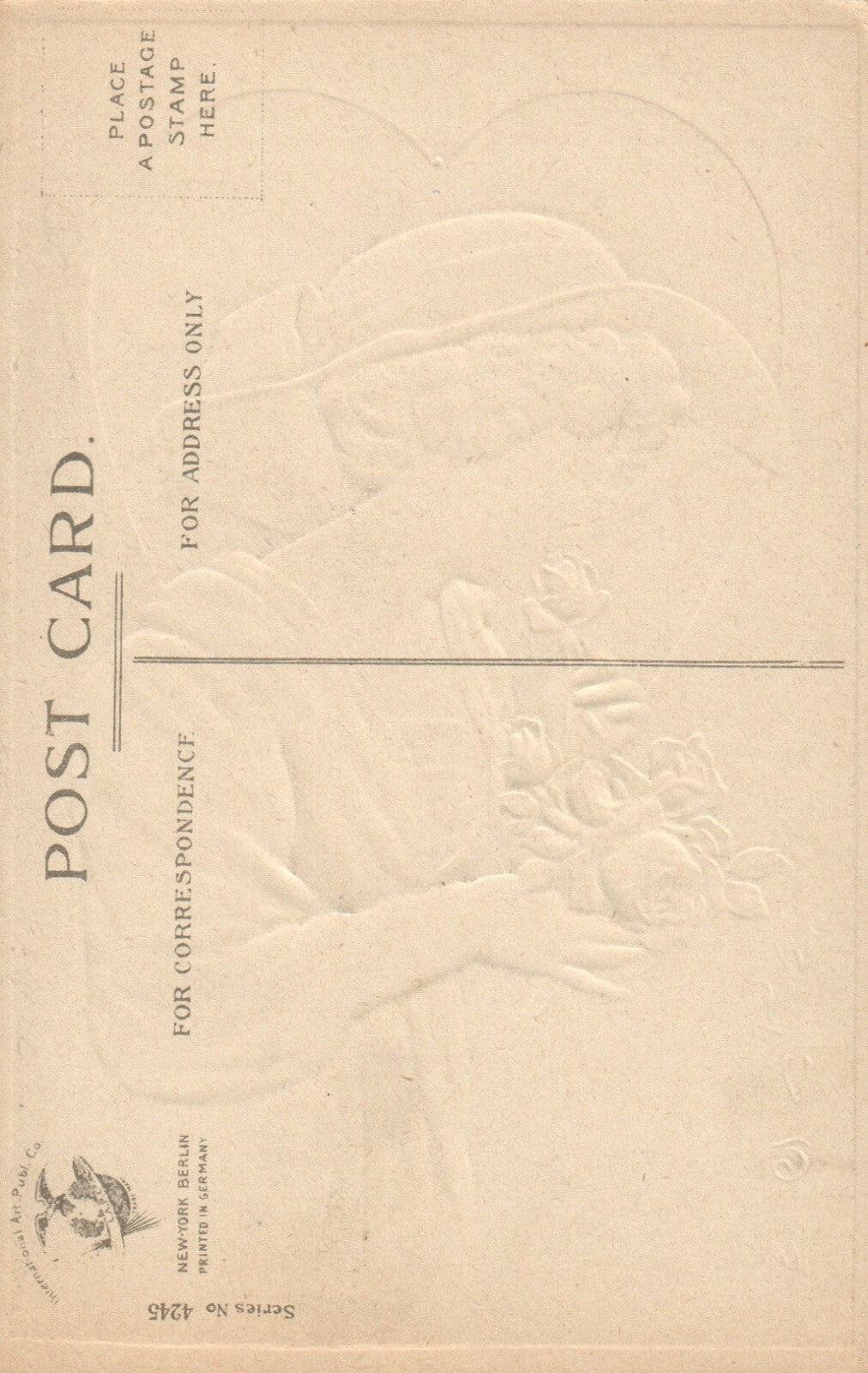 Artist signed Ellen Clapsaddle Series 4245 Valentine Postcard 