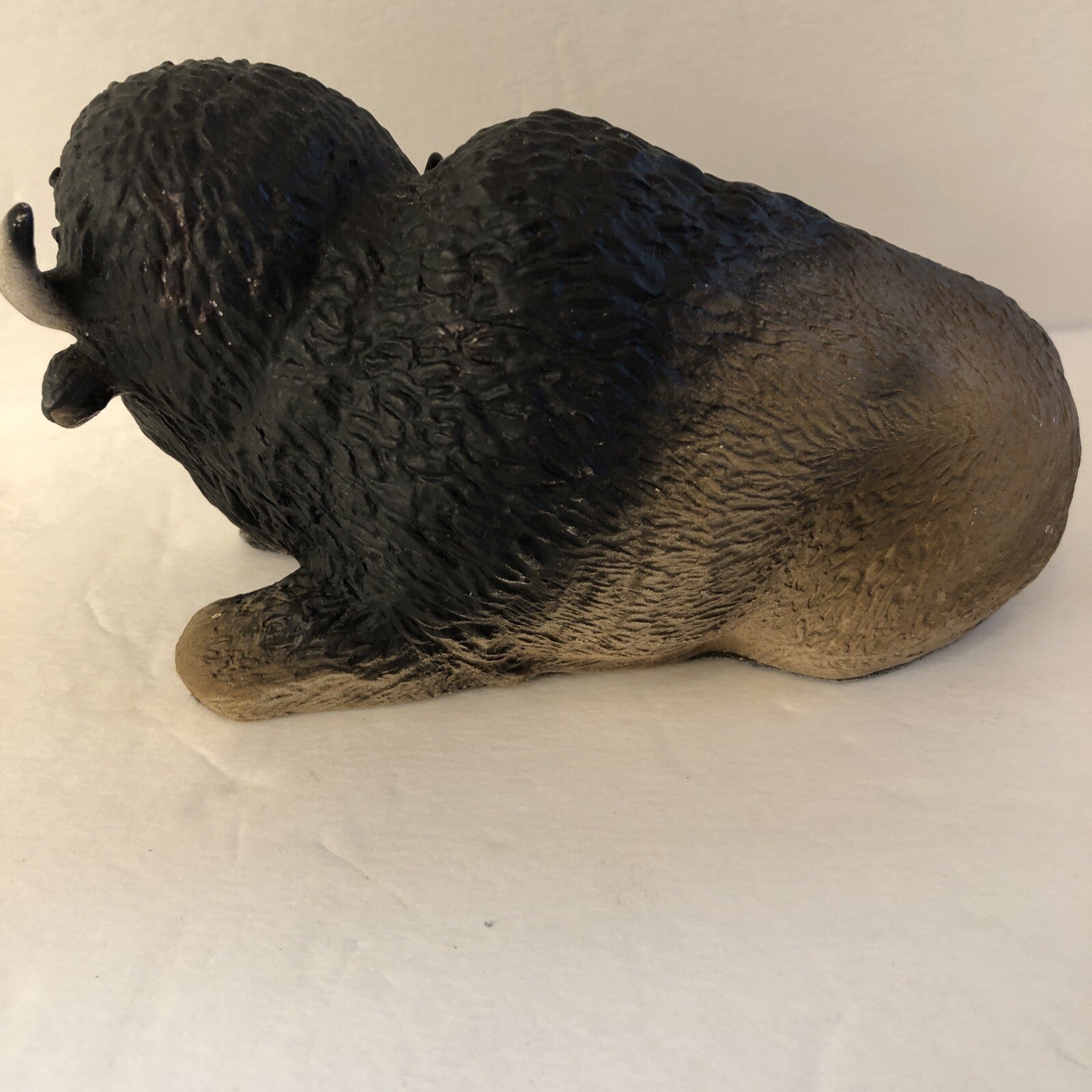 Bison Buffalo Laying Down 7" x 4" x 3" Western Americana Figurine Statue