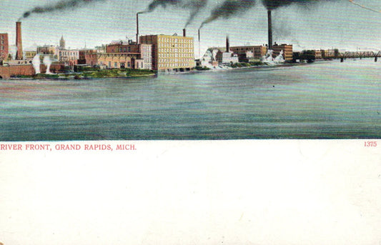 River Front, Grand Rapids MI Postcard