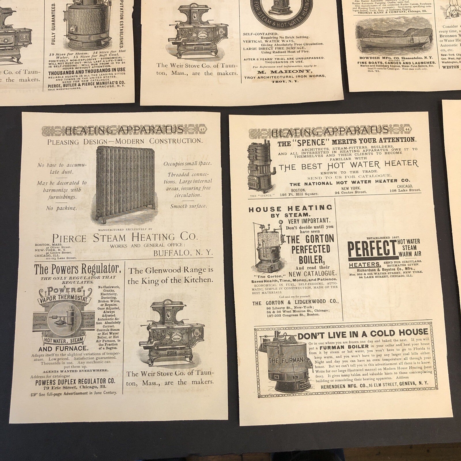Radiators Stoves Heaters - 9 pages - 1891 Harpers Magazine Advertisements Ads