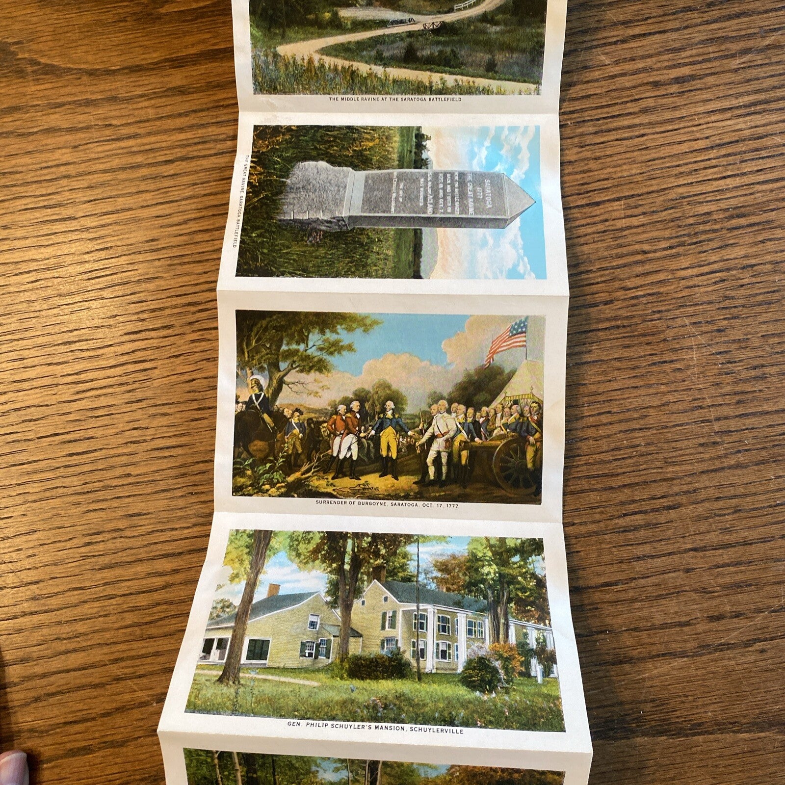 Saratoga Battlefield Bemis Heights New York NY Postcard Souvenir Folder