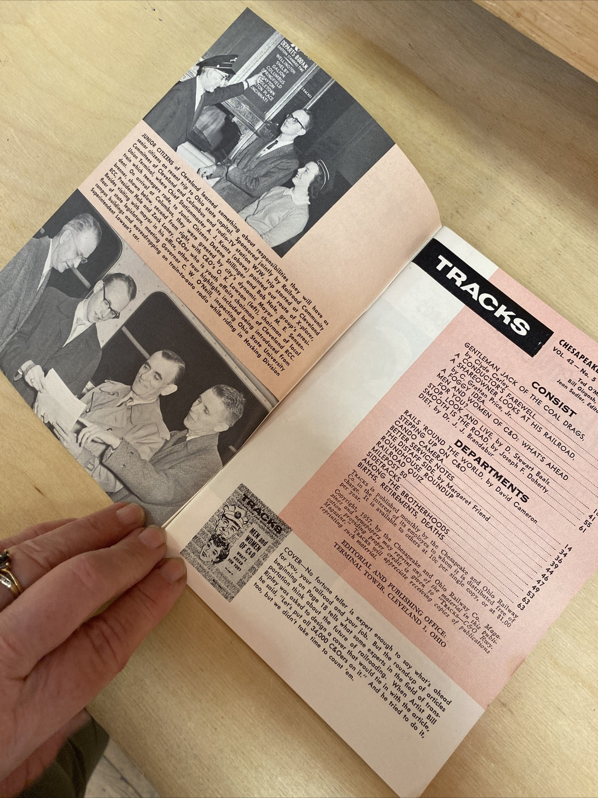 MAY 1957 TRACKS MAGAZINE CHESAPEAKE & OHIO RAILROAD RR TRAINS  