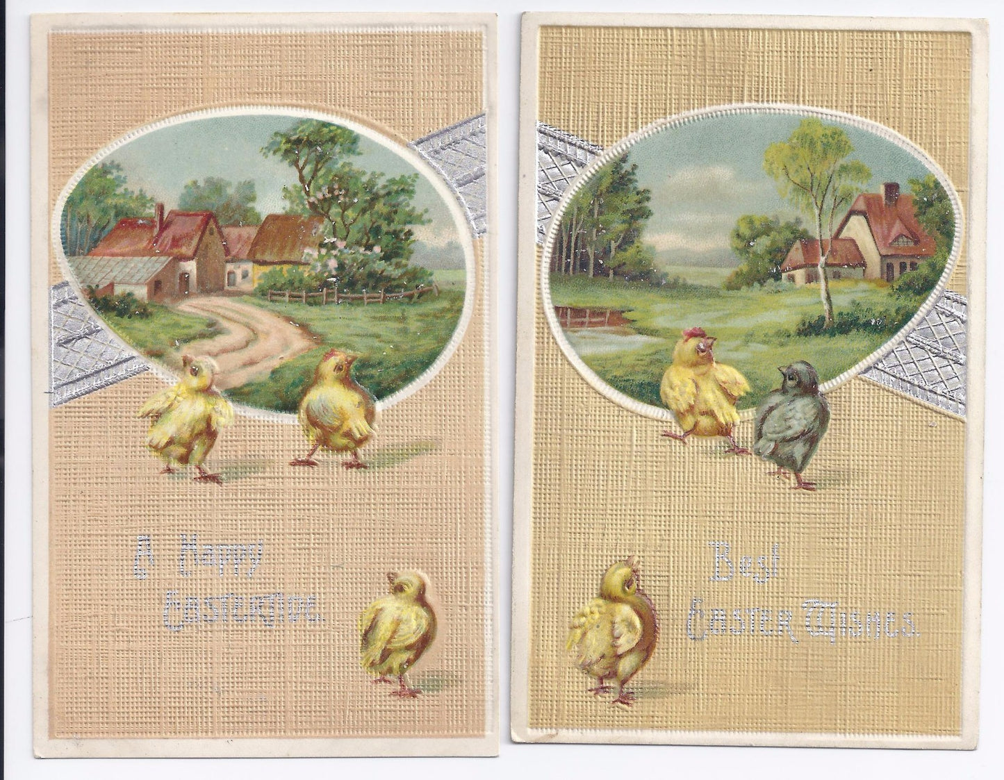 2 Ellen Clapsaddle Easter Chicks Series 982 Postcard