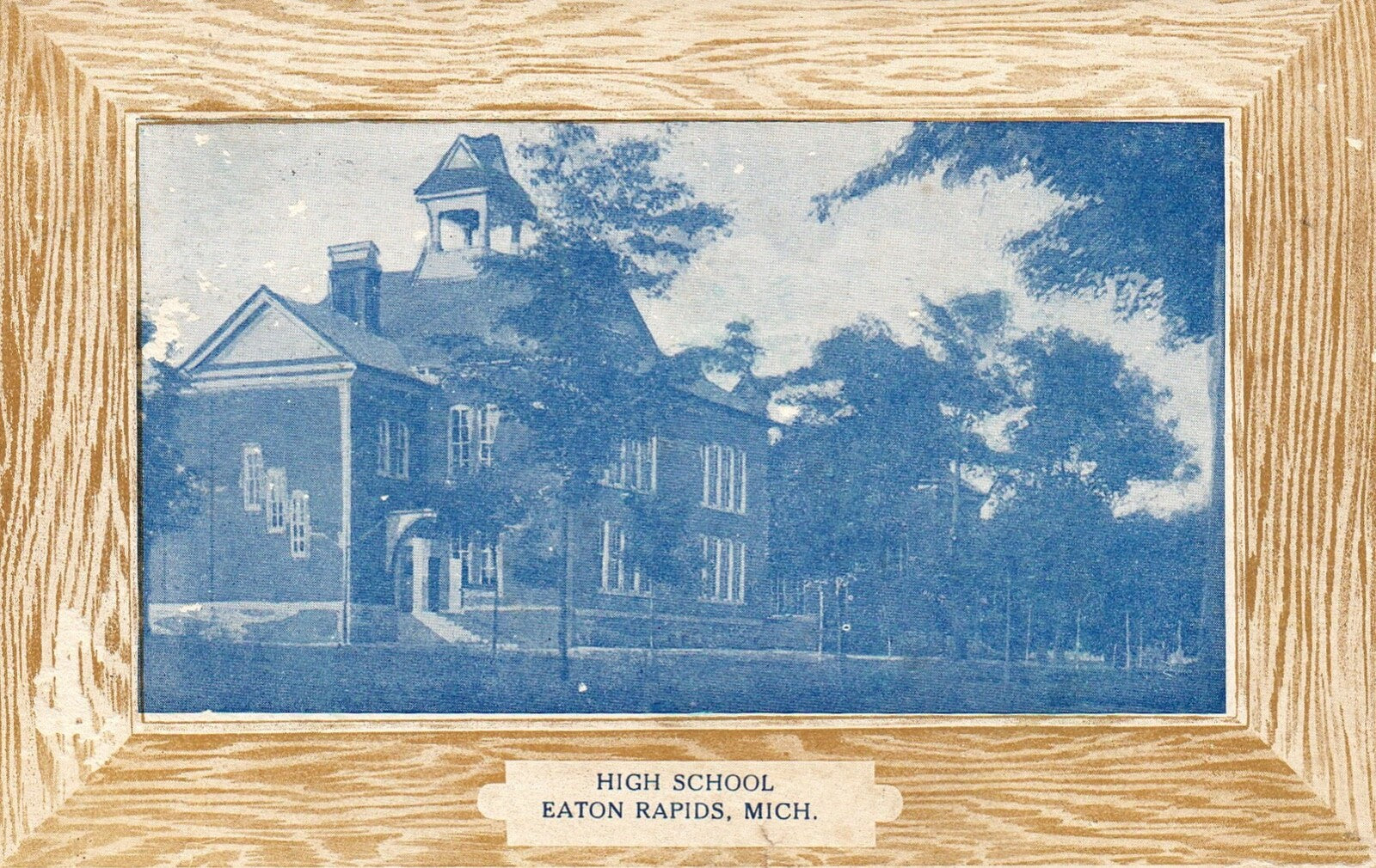 High School in Eaton Rapids Michigan Mich MI Postcards