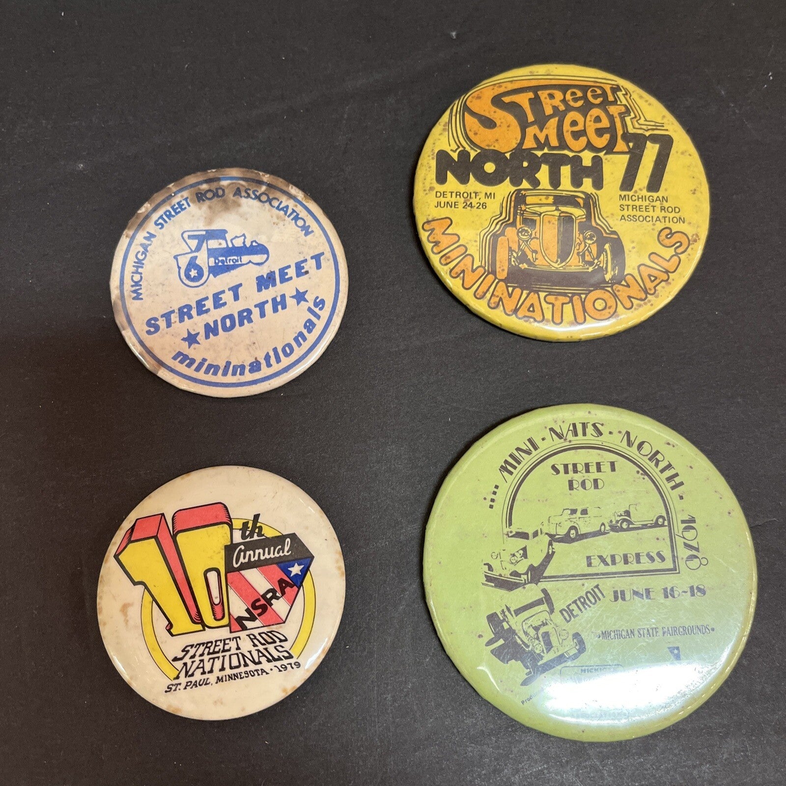 Street Rod/Mini Nationals Street Rod collection of 9 buttons