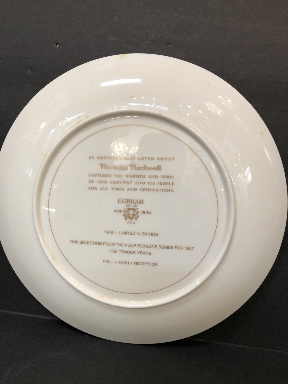  1978 Gorham Norman Rockwell Four Seasons Collector Plates Limited Edition Boxed