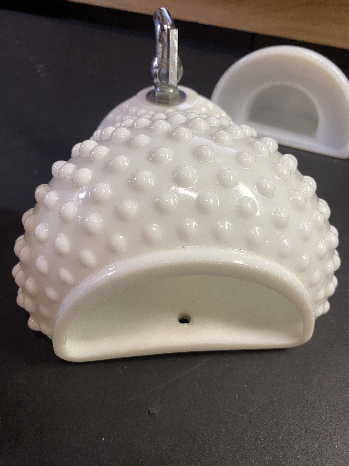 RARE Vintage Hobnail Fenton Milk Glass Lavado Wall Fountain Planter
