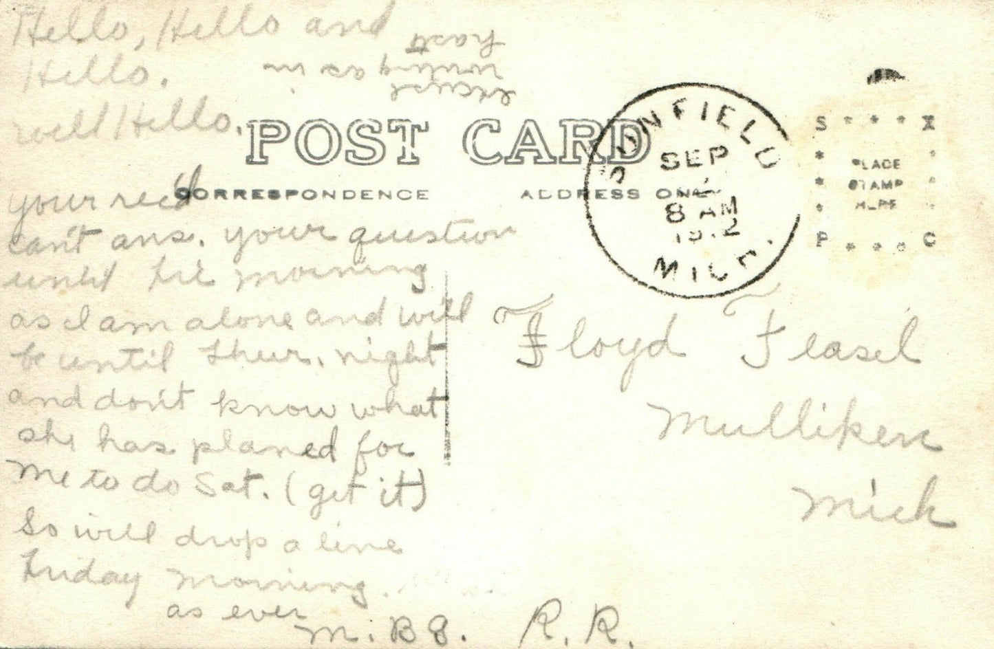 Second Street Main Street Views Of Sunfield Michigan MI Postcard