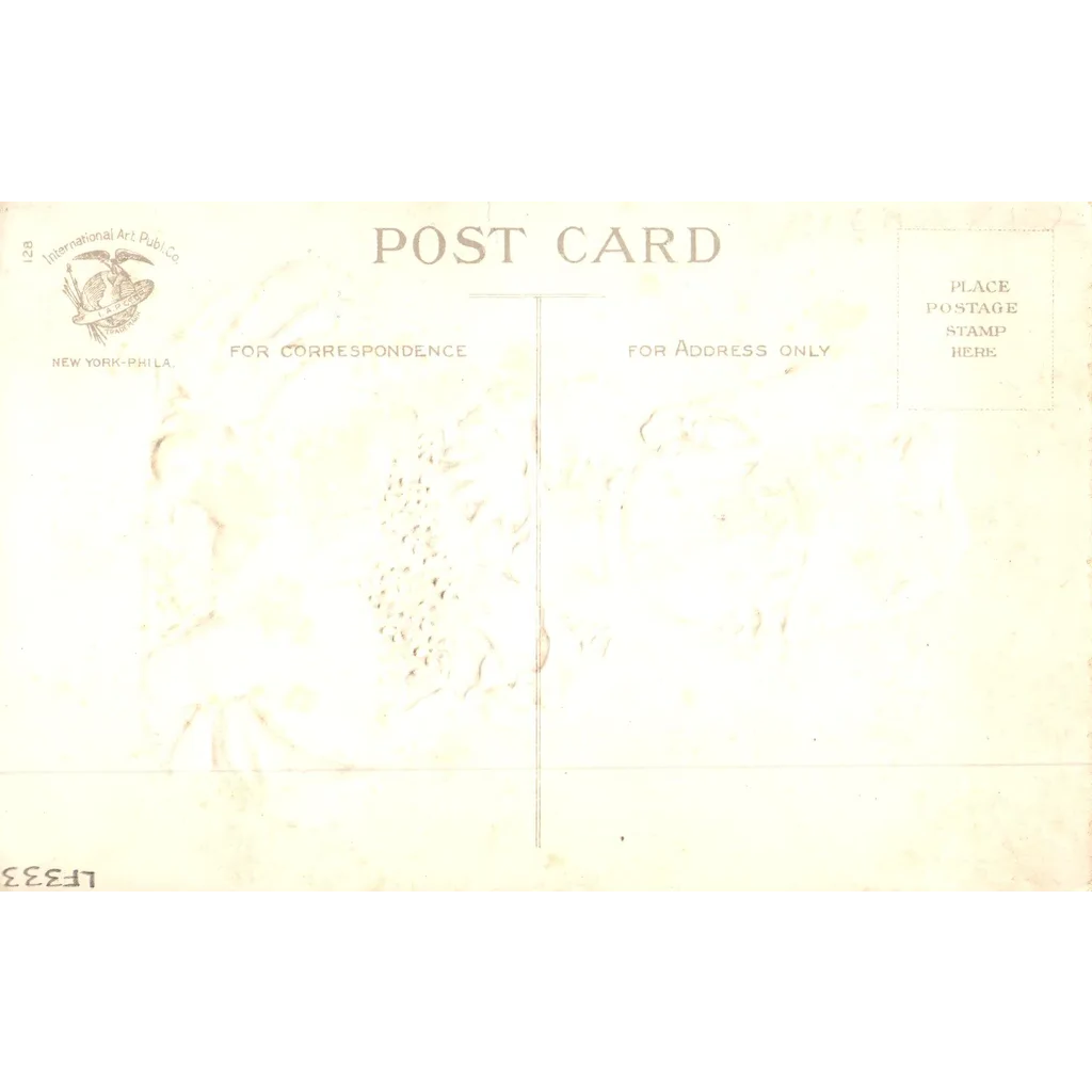 Rare Clapsaddle Easter Child w/ Bonnet & Egg Growing Flowers Easter Postcard