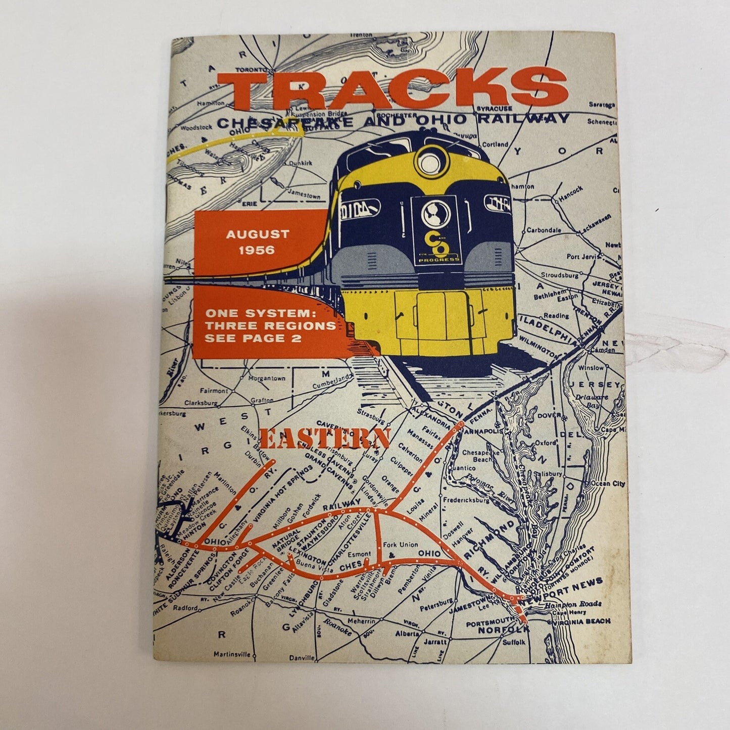August 1956 TRACKS MAGAZINE CHESAPEAKE & OHIO RAILROAD RR TRAINS  