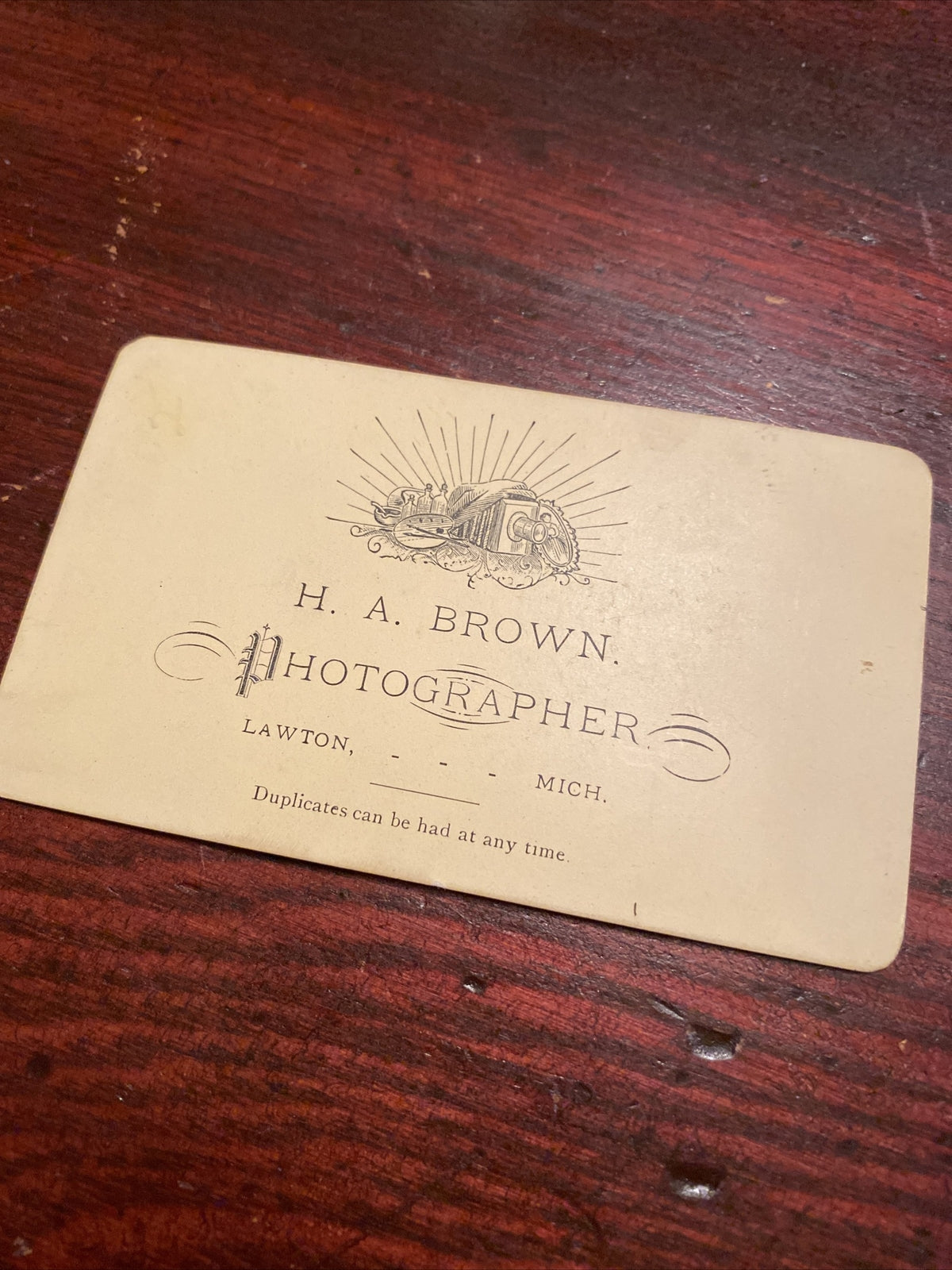 Real Photo CDV Young Boy Child Period Clothing Lawton MI Michigan