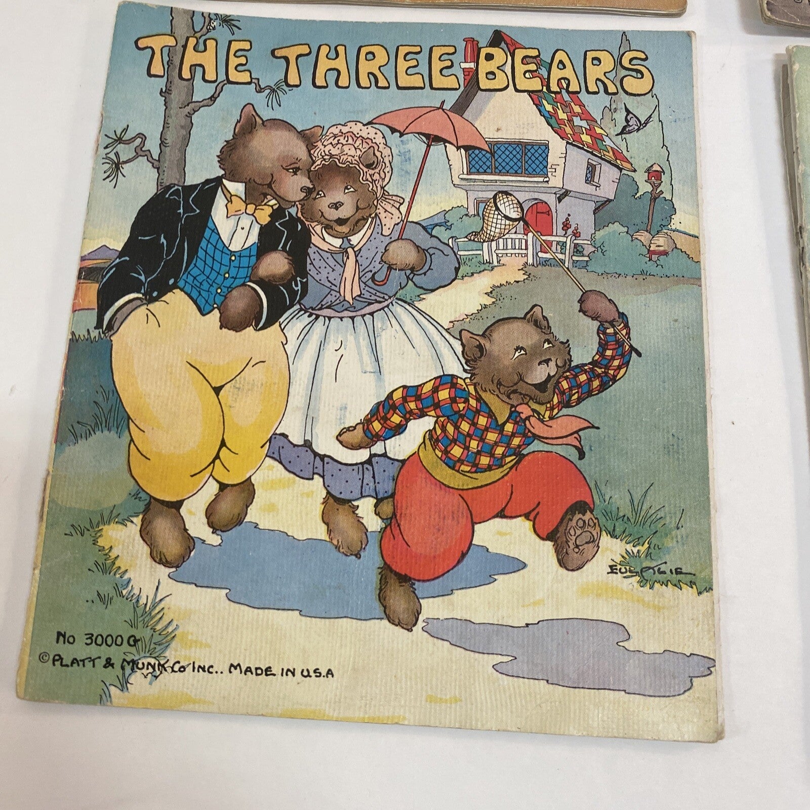 My Own Fairy Tale Library 8 LINENLIKE Books In A Box~Platt & Munk~No  3000~1939