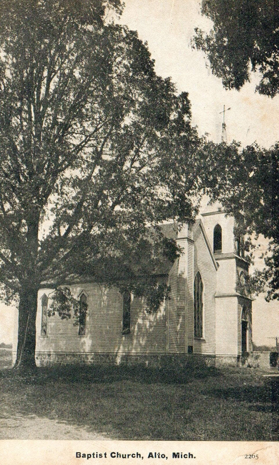 Baptist Church in Alto Michigan Postcard