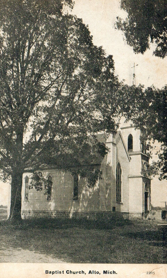 Baptist Church in Alto Michigan Postcard