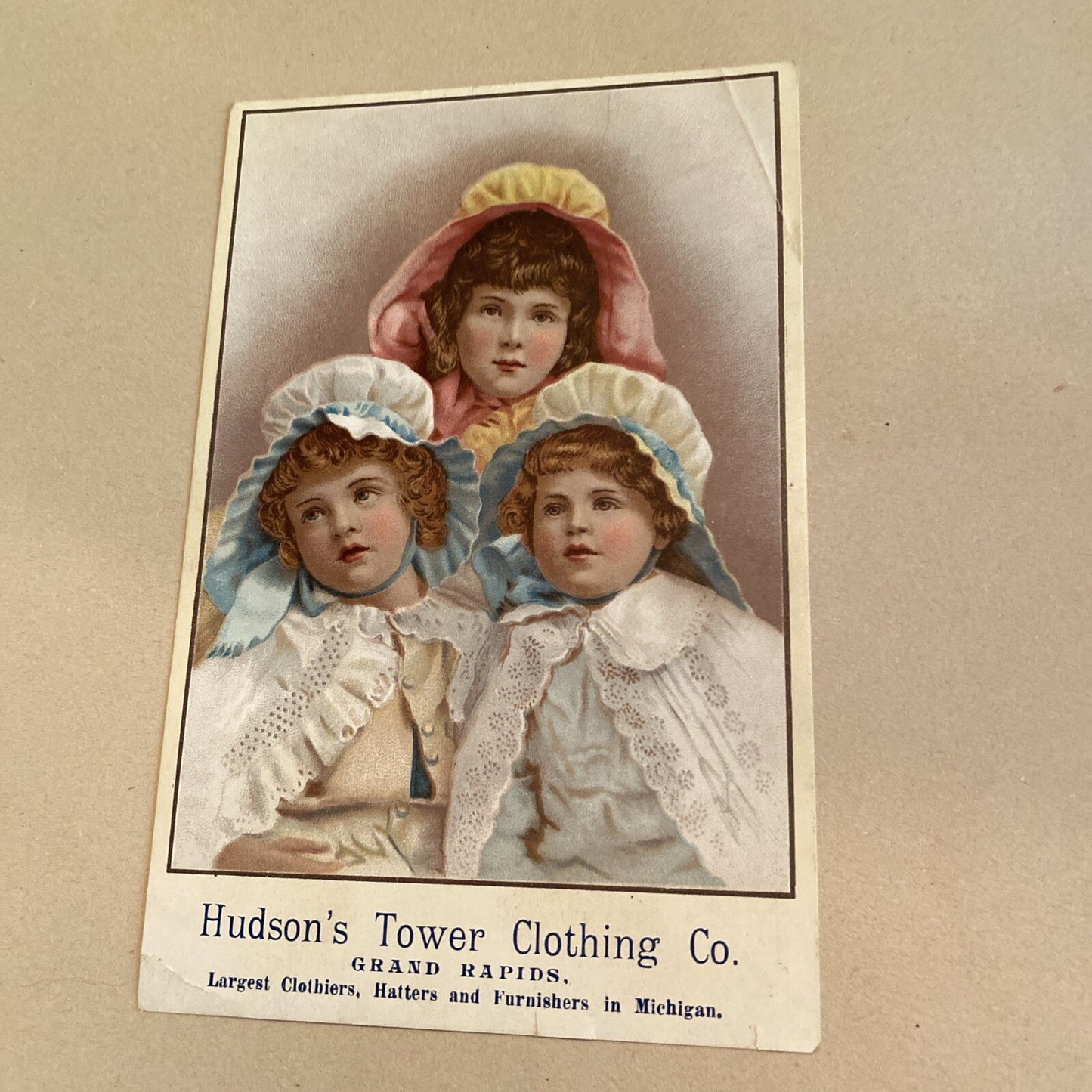 Hudson's Tower Clothing Grand Rapids MI Michigan Trading Trade  Advertising Card