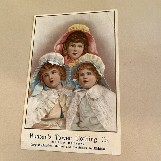 Hudson's Tower Clothing Grand Rapids MI Michigan Trading Trade  Advertising Card