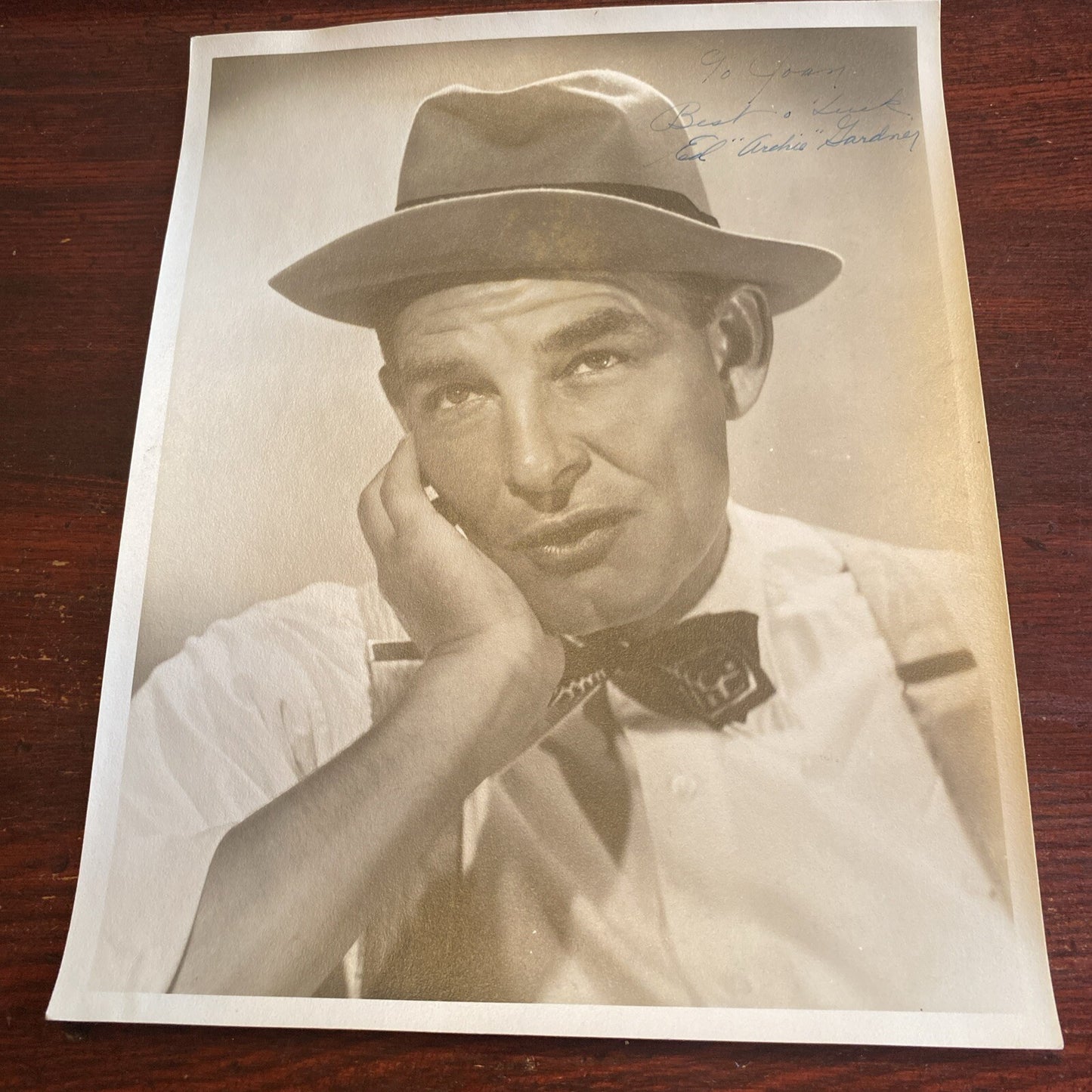 Hollywood Movie TV Star Ed Archie Gardner AUTOGRAPHED INK Real PHOTO 8 x 10 Radi