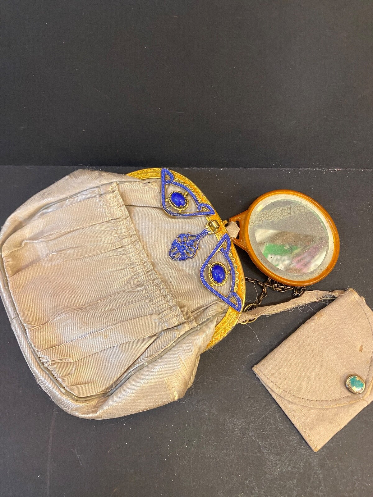Vintage 20s Silk Art Deco Clutch Handbag 1920s 1930s Vintage clutch