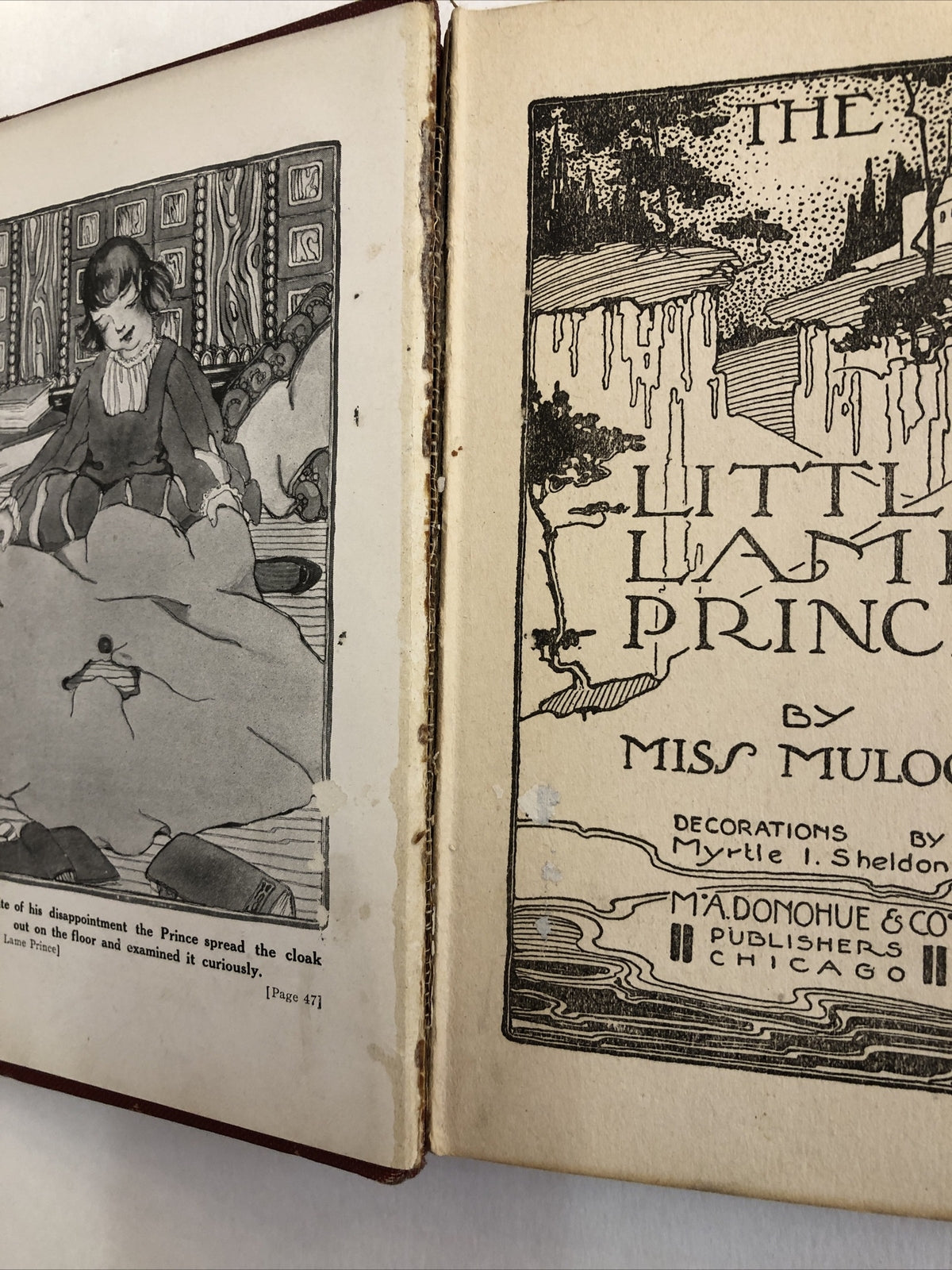Little Lame Prince book Miss Mulock 1919 Antique