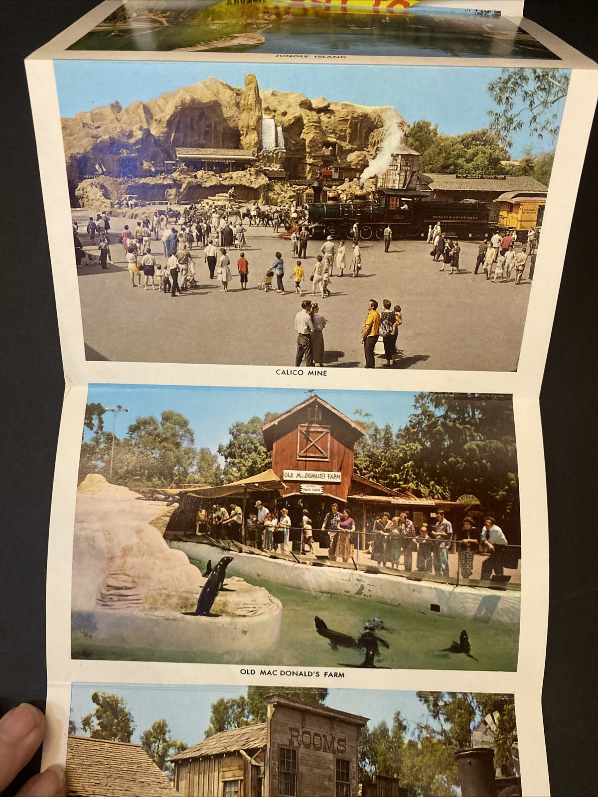 1960's  Knotts Berry Farm Ghost Town Folder  California Postcard 14 views