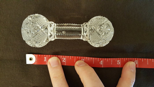 Vintage Antique Fine Cut Glass Lead Crystal Knife Holder 