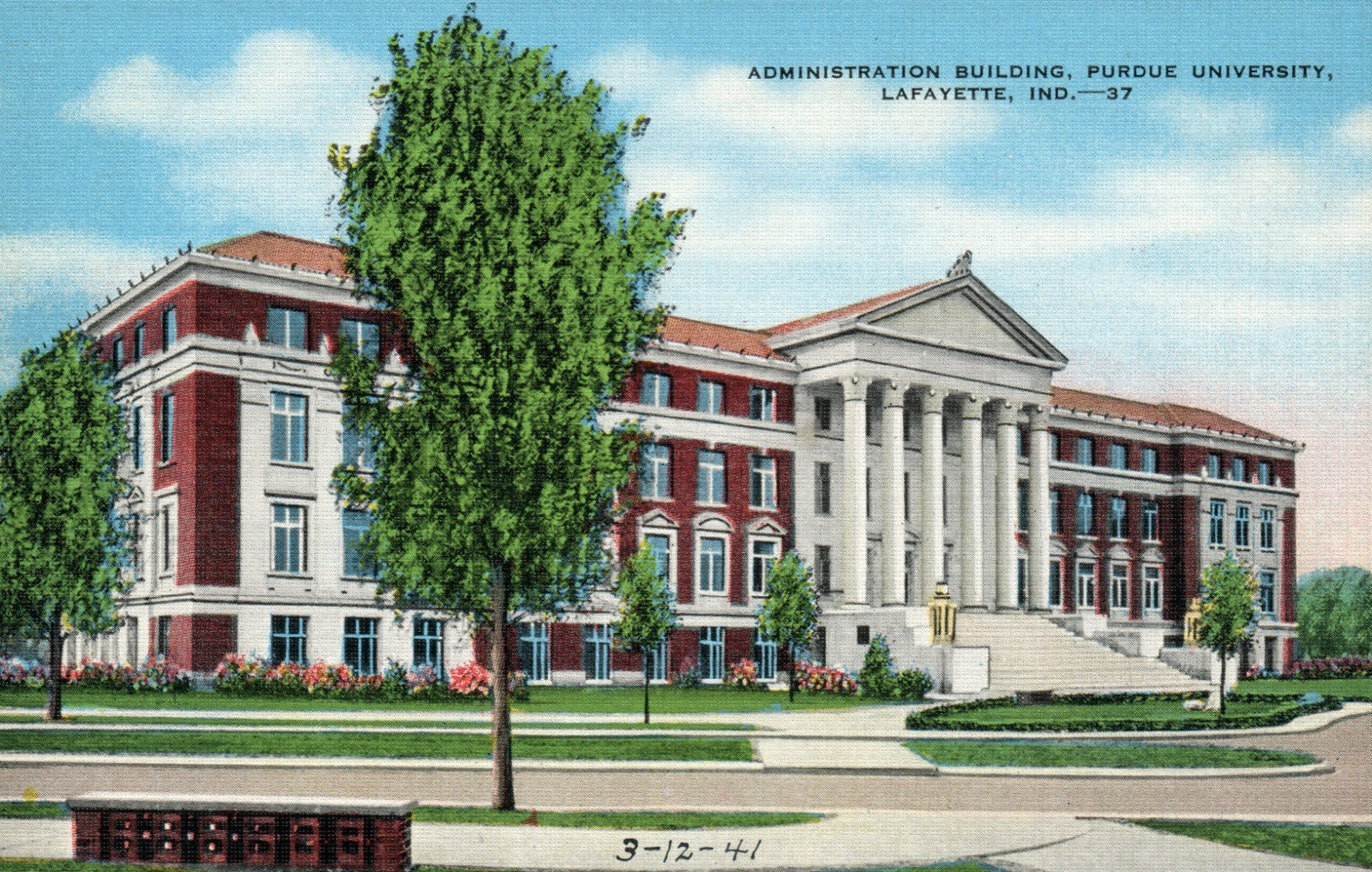 Purdue University Lafayette Indiana IN Administration Building