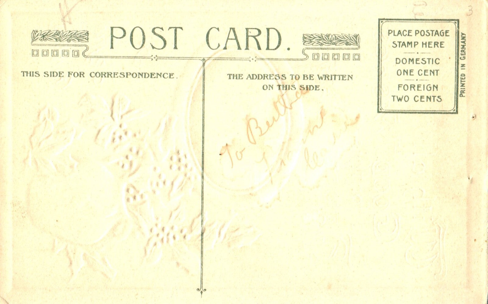 John Winsch With All Good Wishes for This Happy Day Vintage Postcard