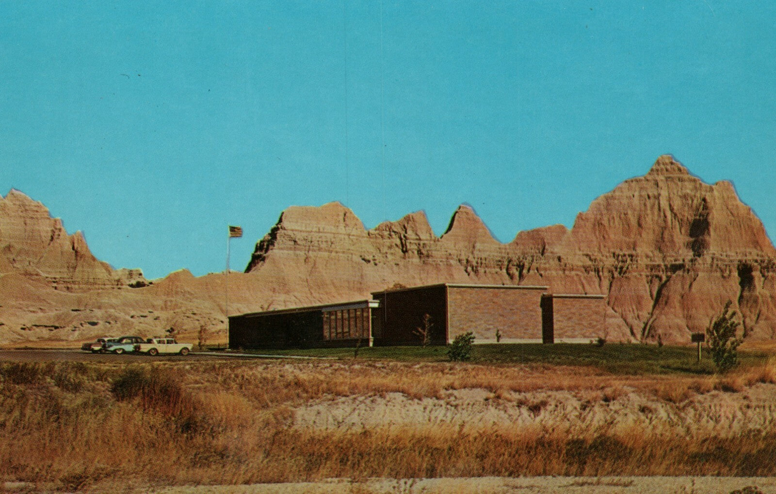 Badlands Visitor Center National Monument Cedar Pass South Dakota SD Postcard