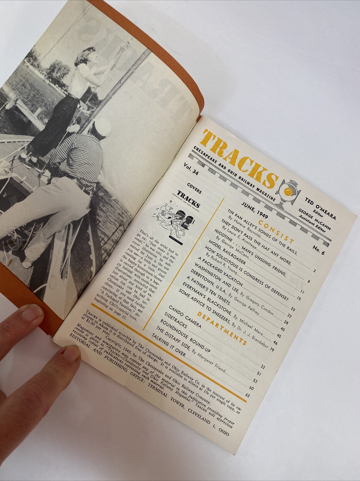 June 1949 TRACKS MAGAZINE CHESAPEAKE & OHIO RAILROAD RR TRAINS  