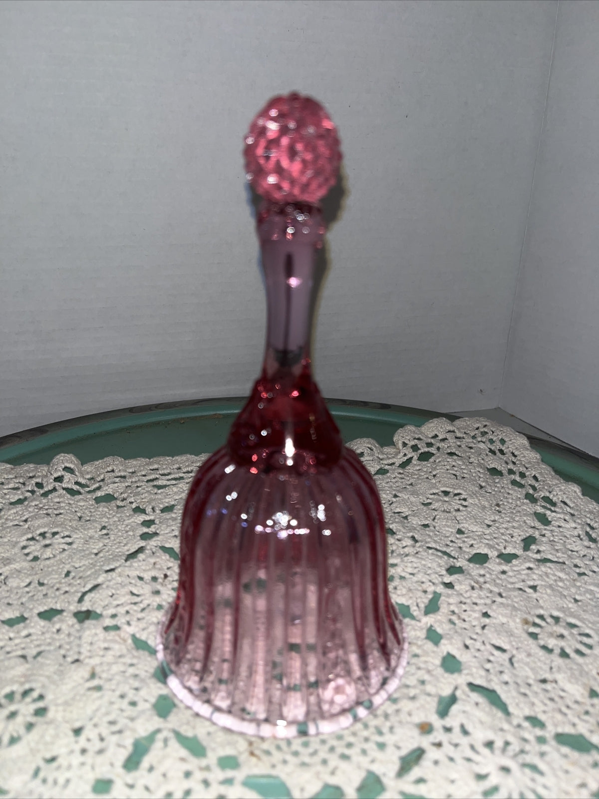 Vintage Fenton  Beautiful Pink Glass Bell