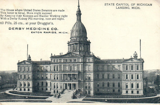 State Capitol Building of Michigan Lansing MI Michigan Postcard