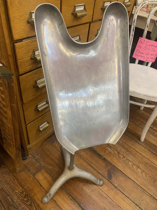 ANTIQUE Vintage Shampoo SHAVING STAND NECK TRAY INDUSTRIAL MEDICAL Cast Aluminum
