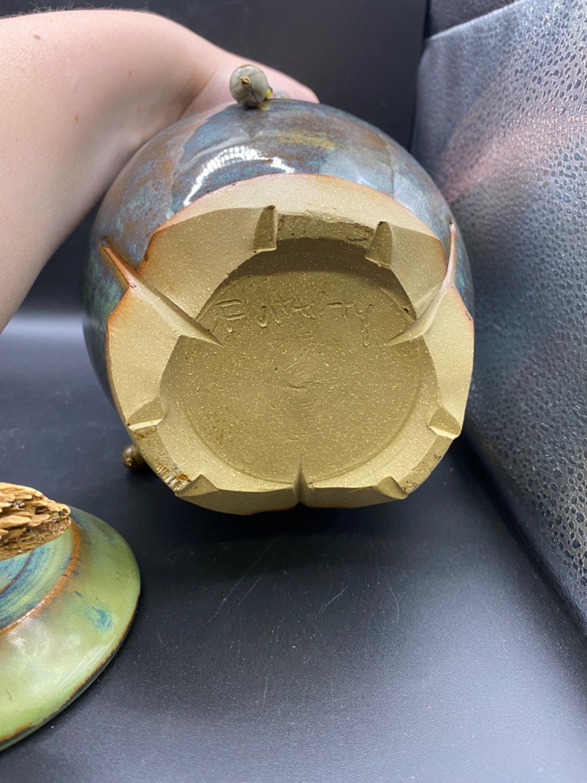 Signed / Marked Handmade Custom Crafted Pottery Urn