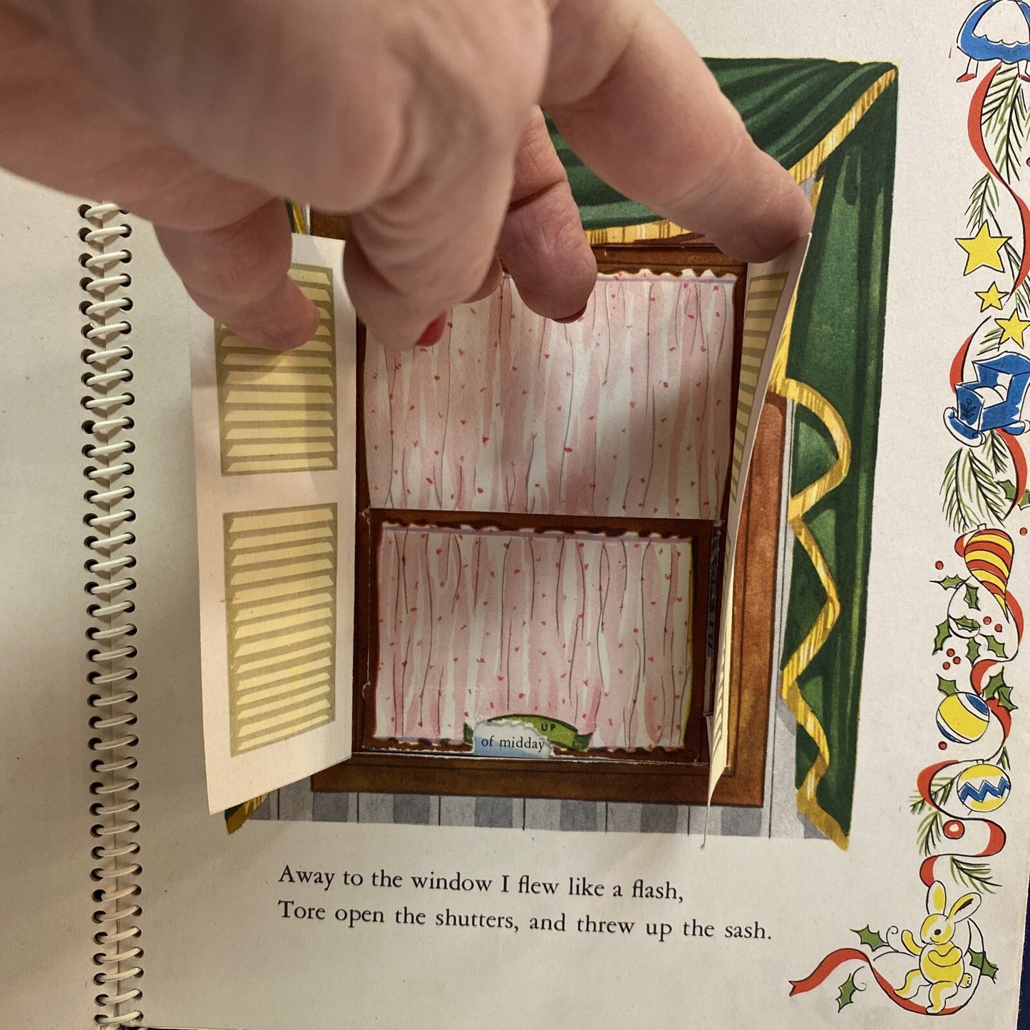 RARE VTG 1944 The Night Before Christmas Animated By Meg Wohlberg Pop Ups USA