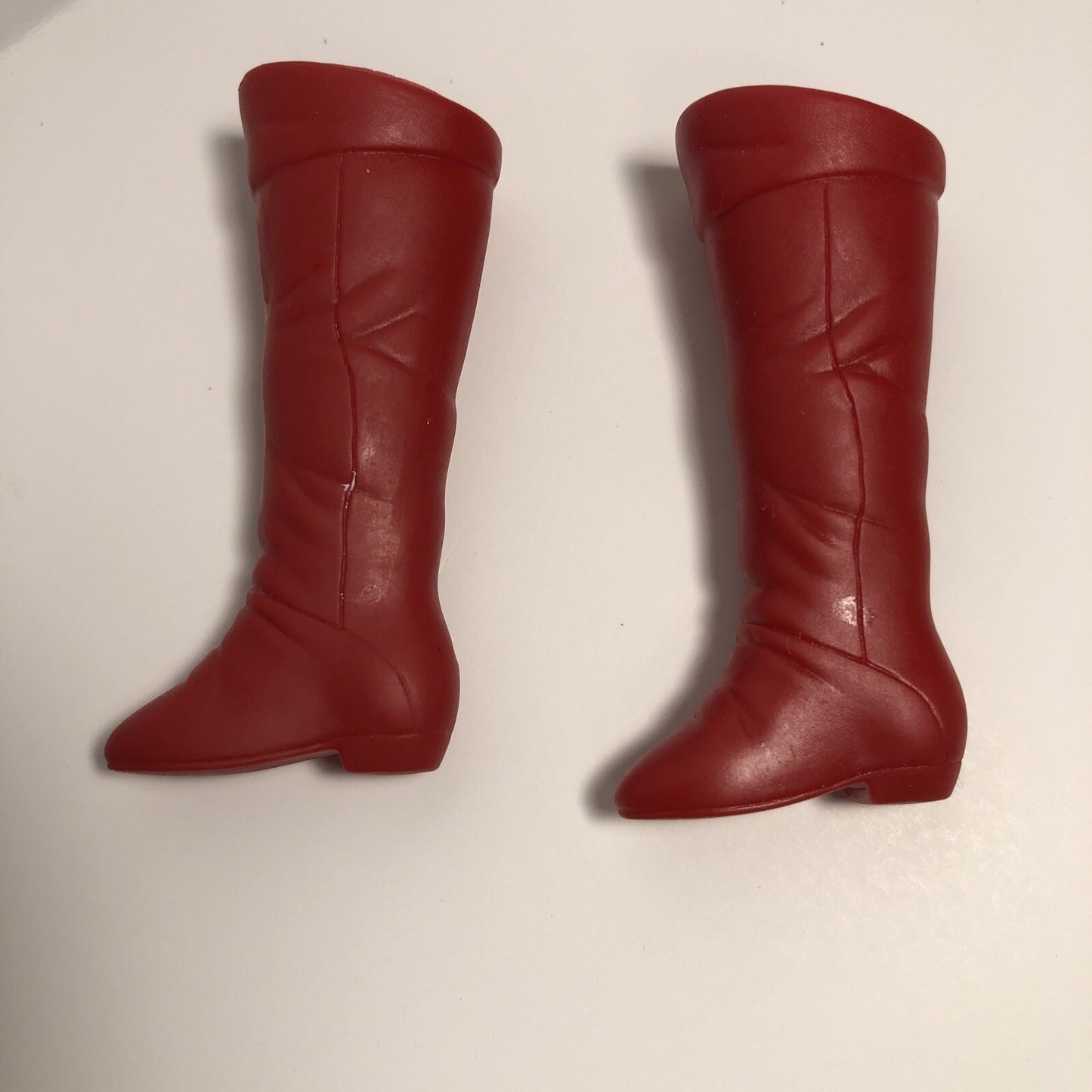 Barbie Doll Size Red Boots Shoes #01 (Doll not included)