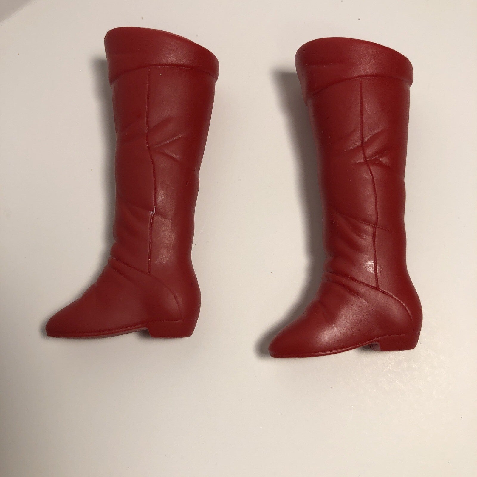 Barbie Doll Size Red Boots Shoes #01 (Doll not included)