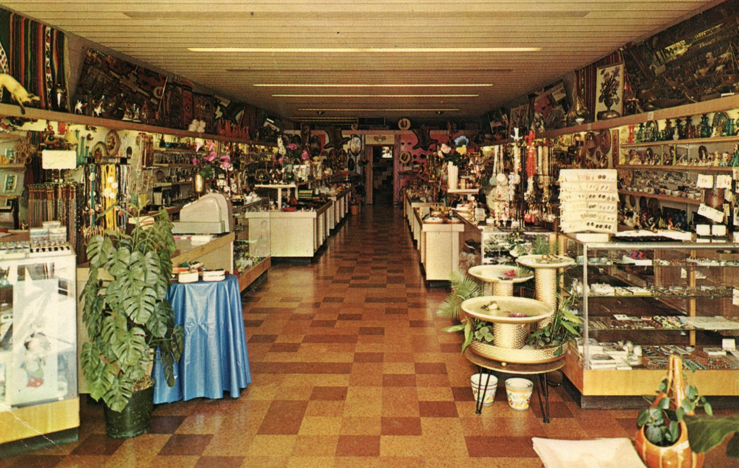 Interior Miller's Restaurant Gift Room Mackinaw City  MI Michigan  Postcard 