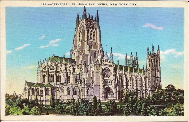 Cathedral St John The Divine New York City NY Postcard