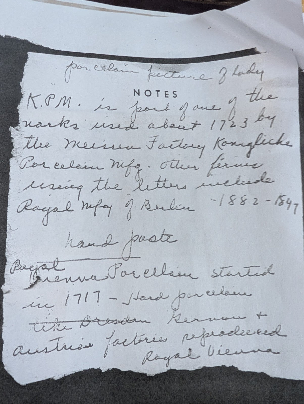 Hand Painted German Porcelain Plaque, Contemplation After Piot Gold Frame KPM ?